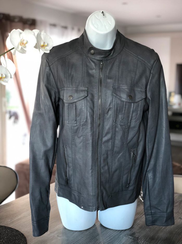 Blouson aviateur gris anthracite