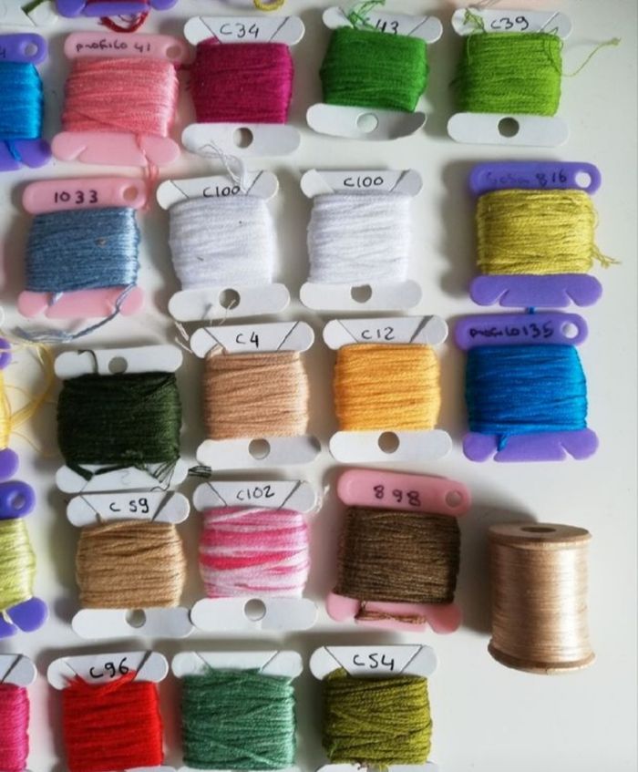 Lot de 55 fils coton point de croix point compté ou autre - photo numéro 7