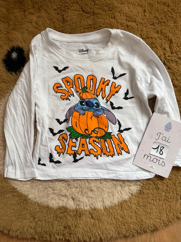 Tee shirt stitch Halloween DISNEY t.18m