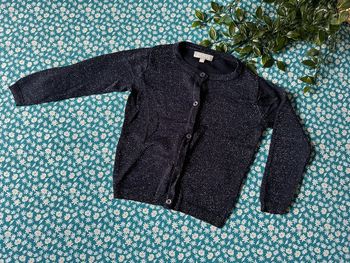 Gilet bleu marine à paillettes idéal fêtes