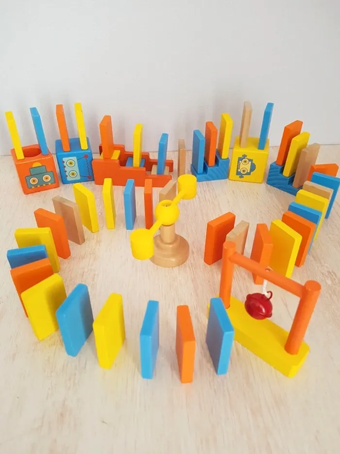 Dominos robots jeu de manipulation en bois - photo numéro 15