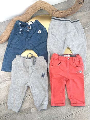 Lot de 4 pantalons 9 mois/ 1 ans