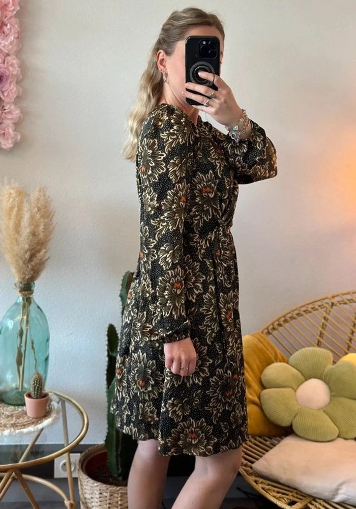 Robe midi à motifs fleuris colorés taille 36 - neuve Promod - photo numéro 6