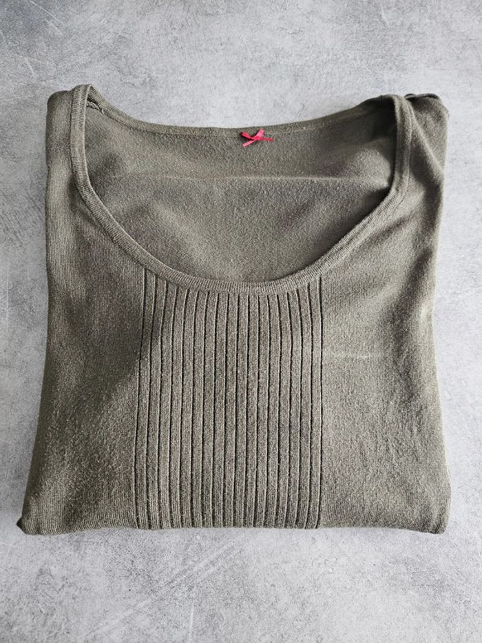 Petit pull léger mi-saison femme - Taille 42 / 44 - Patrice Breal - Vert sapin