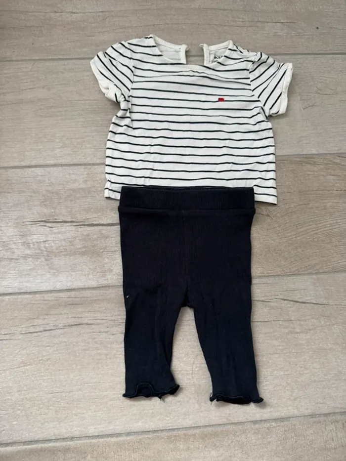 Ensemble bébé fille marinière