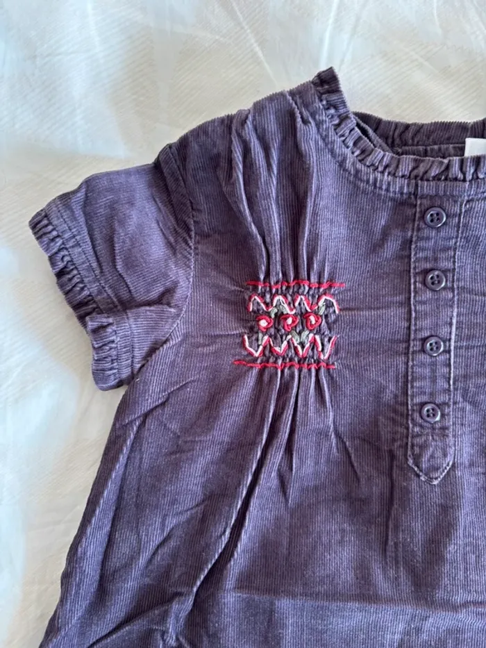 Robe velours Zara baby 9-12 mois parfait état - photo numéro 2