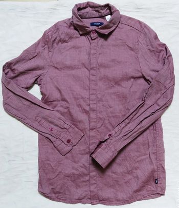 Okaïdi chemise manches longues bordeau 12 ans