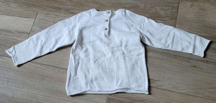 Ensemble pull à cœurs et pantalon coupe paperbag taille 36 mois - photo numéro 4