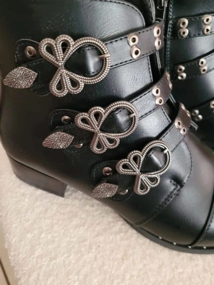 Bottines boucles argentées 39 - photo numéro 3
