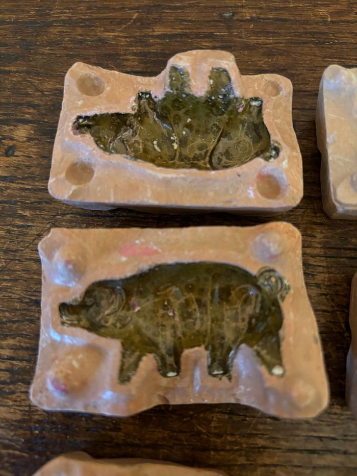 lot de 6 anciens moules en terre cuite pour jeu de moulage - photo numéro 9