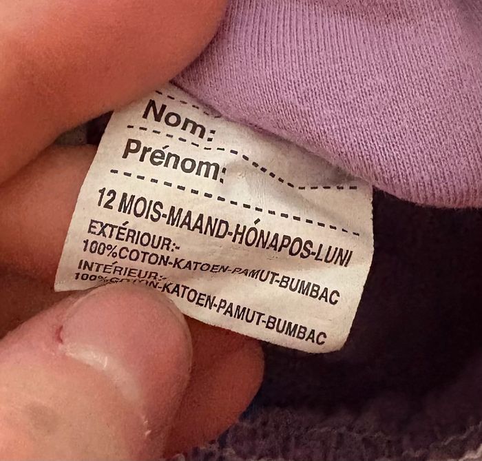 Ensemble violet et blanc 12 mois - photo numéro 10