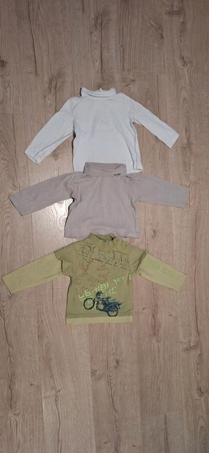Lot 3 t-shirts ML 18mois TBE