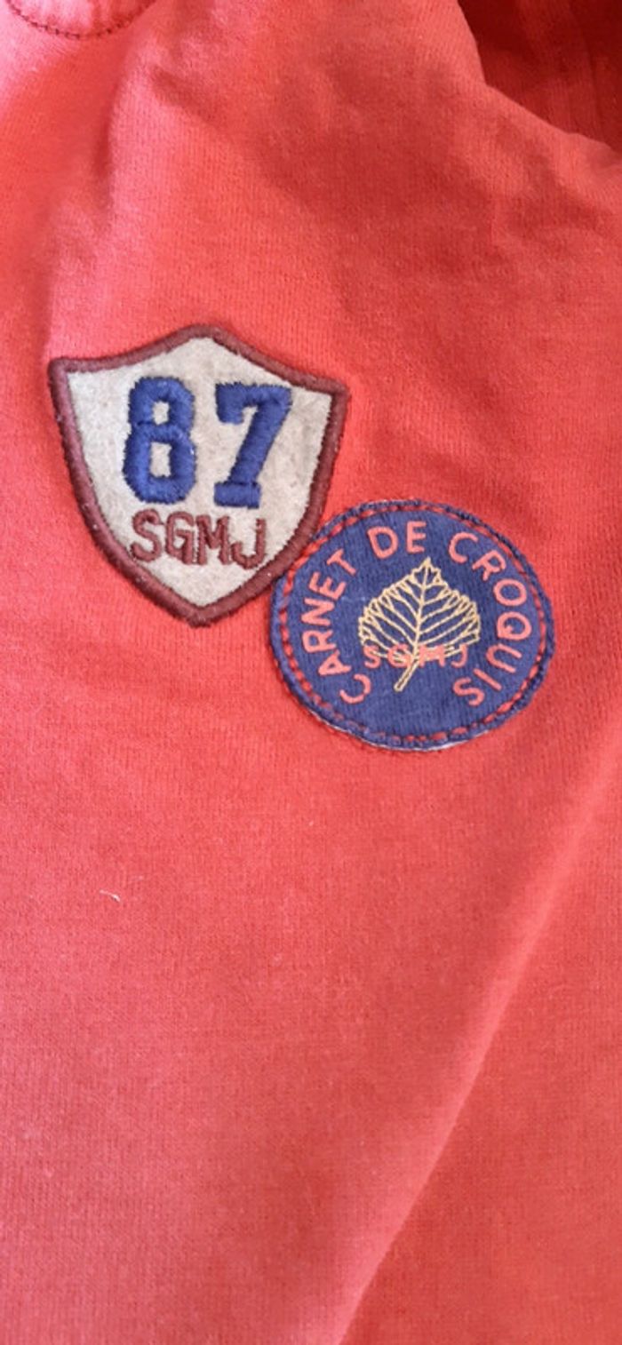 T shirt a capuche sergent major rouge 10 ans - photo numéro 3