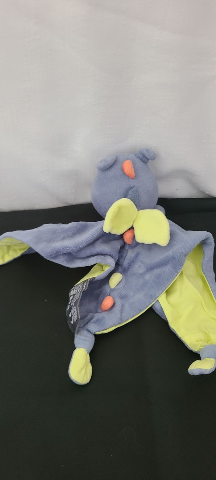 Doudou plat dragon bleu vert ORCHESTRA PREMAMAN - photo numéro 2