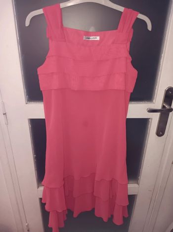 Robe rose volantée chic So Glam taille 38