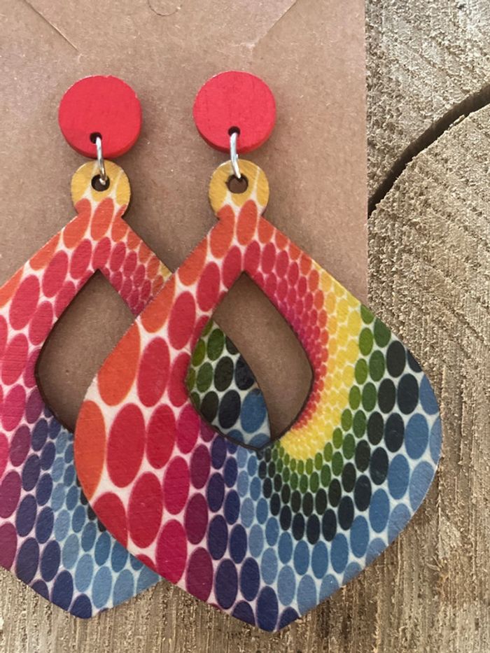 Boucle d’oreille en bois - photo numéro 2