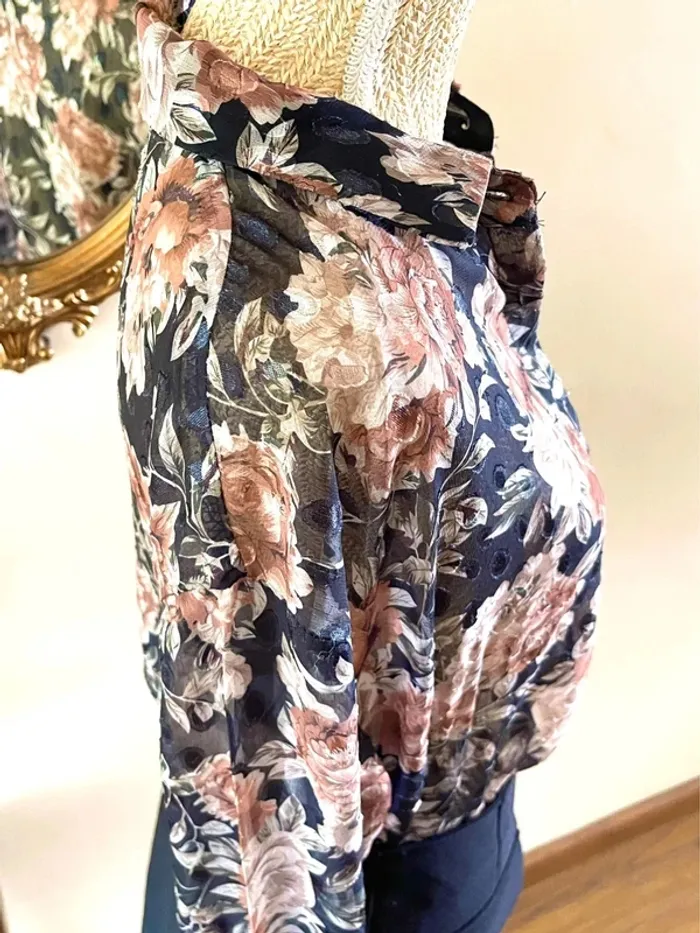 Sublime Haut manche longue Transparent Floral Sophyline taille M/L - photo numéro 7