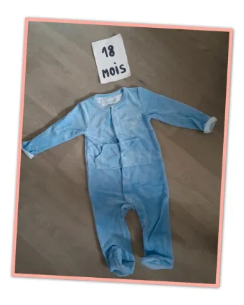Pyjama bleu clair 18mois garçon 80cm