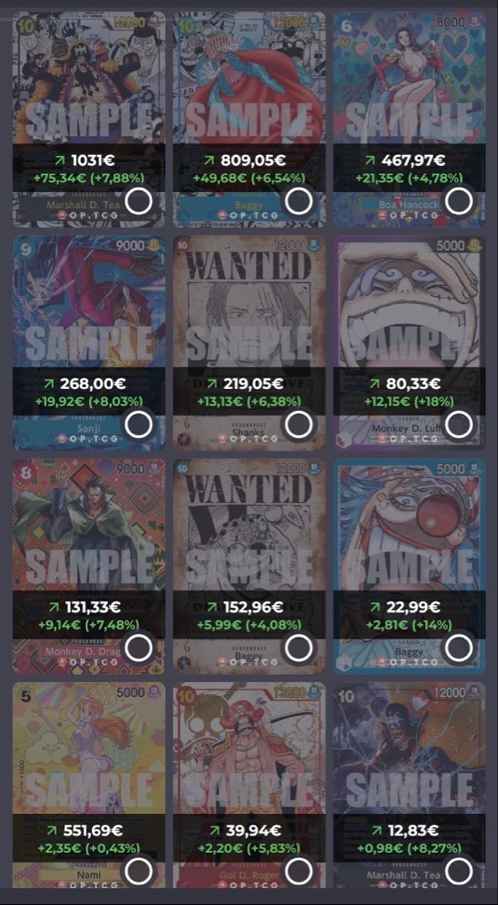 Recherche / Échange: cartes One Piece TCG