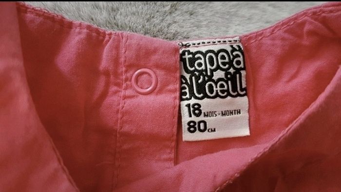 Blouse rose manches courtes Tape à l'oeil 18 mois - photo numéro 4
