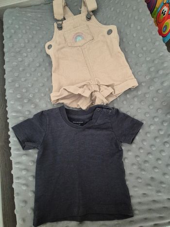 Ensemble salopette et t shirt bébé