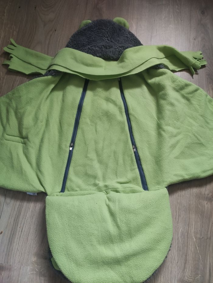 Chancelière enveloppante pour poussette et siège auto - Gris & Vert 0 - 12 mois, 80 cm - photo numéro 3