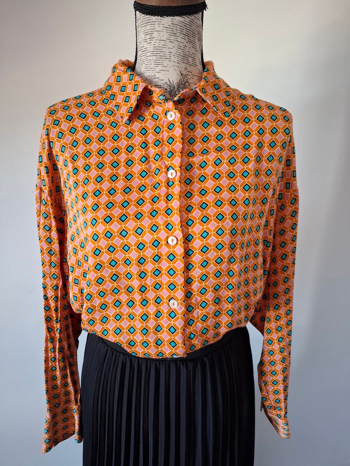 Chemise, chemisier orange Zara - photo numéro 2