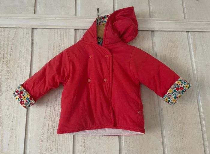 Manteau mi-saison rouge - Cadet Rousselle - 6mois