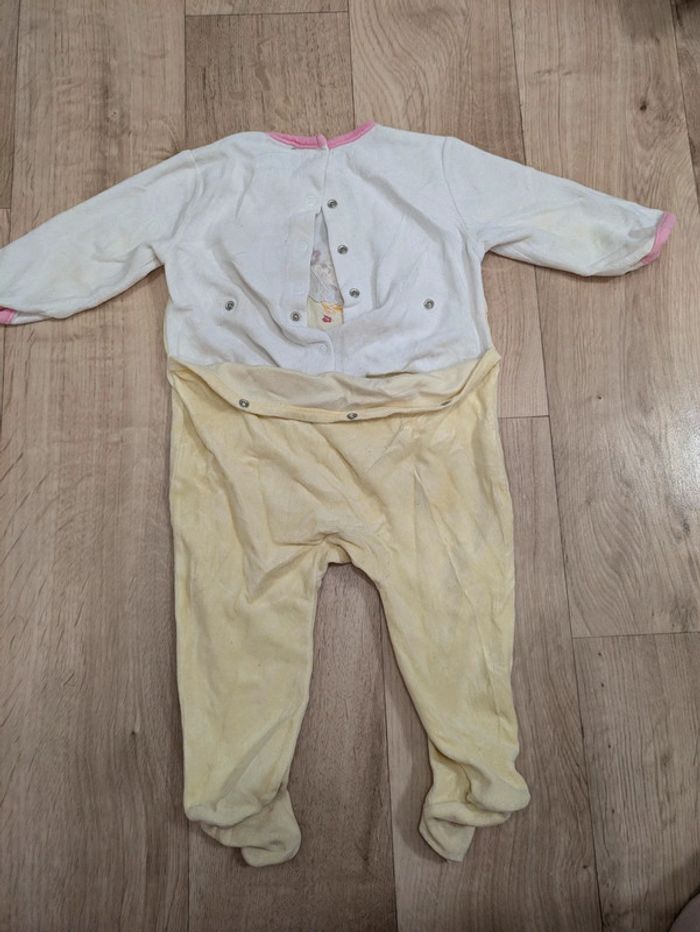 Pyjama/Grenouillère velours jaune 18 Mois - photo numéro 5