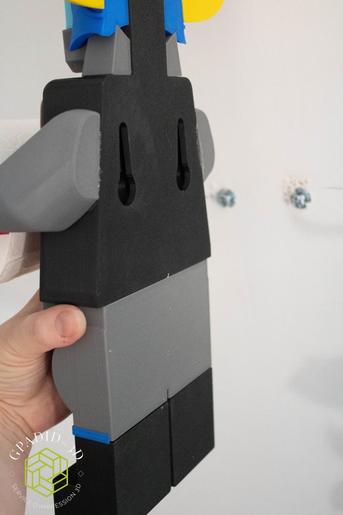 Dévidoir de papier toilette ou simple décoration murale dans un style lego goldorak - photo numéro 9