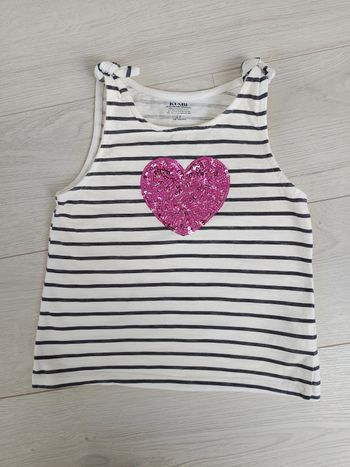 Débardeur blanc rayé Kiabi 6 ans