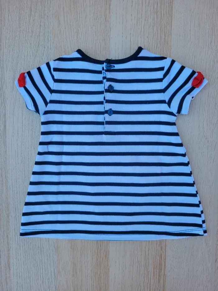 Robe marinière 12 mois manches courtes - photo numéro 2