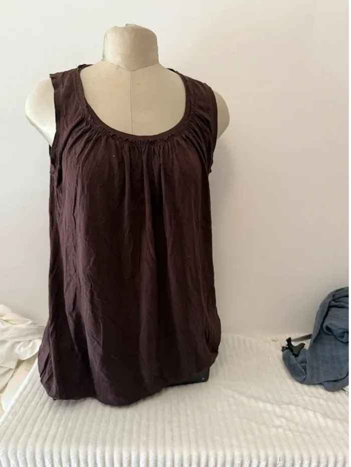 Débardeur Ample Marron Foncé - Confortable et Polyvalent