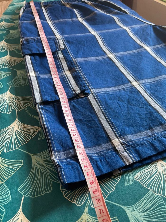 Short cargo à carreaux bleu pour homme Shaka Wear taille 4XL 454 - photo numéro 7
