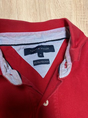 Polo rouge tommy hilfiger