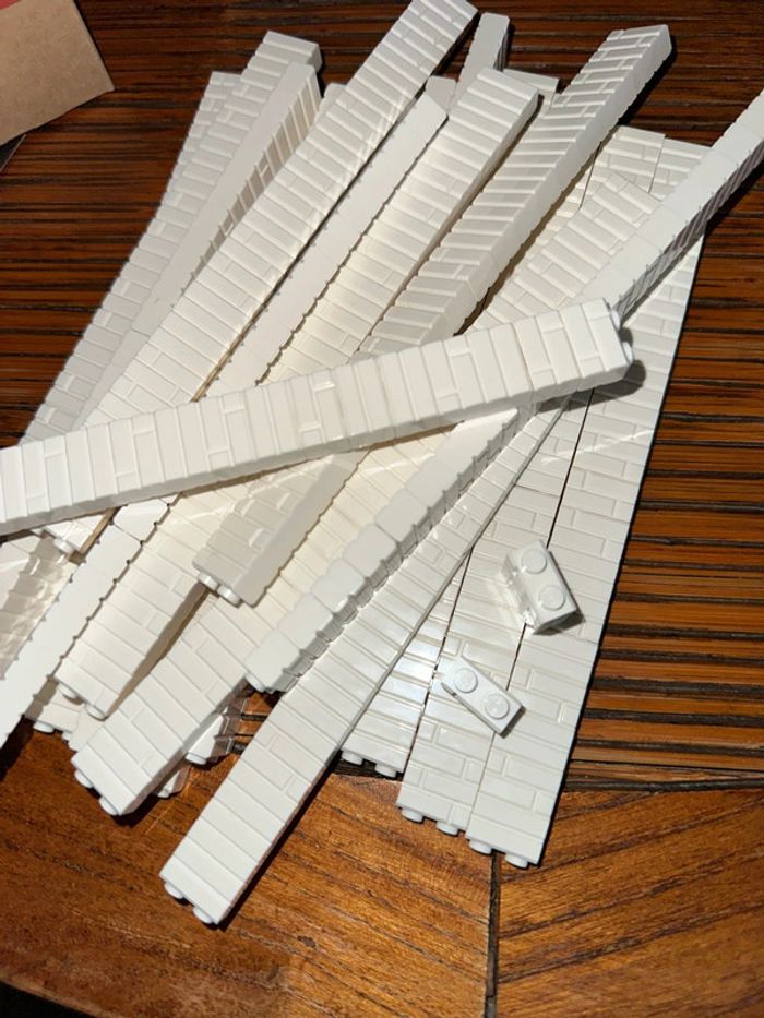 400 Brick, Modified 1 x 2 with Masonry Profile ref 98283 White - photo numéro 2