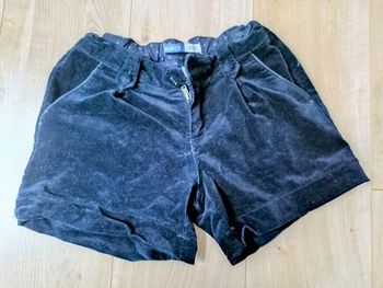 Short velours bleu marine Okaïdi