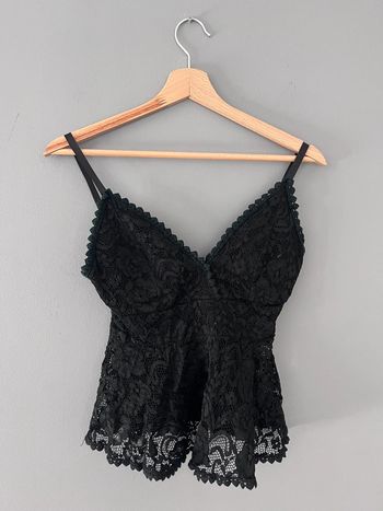 Top Noir (Dentelle) Taille Unique Made In Italie 🇮🇹