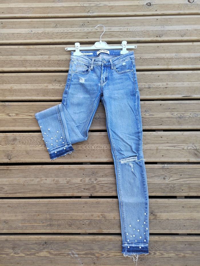 Jean Skinny Femme Taille Basse – Taille 32 / XXS – Très Bon État – Tally Weijl