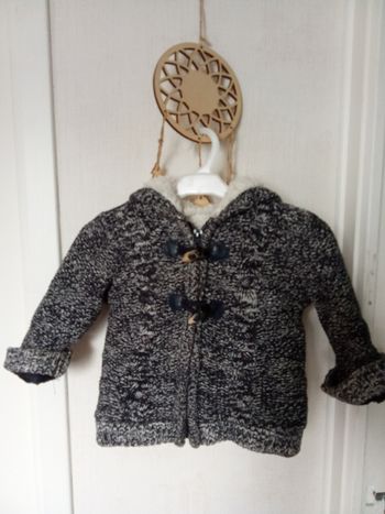 Gilet, veste, manteau chaud, épais, mi saison, 12 mois gris garçon, intérieur doublé