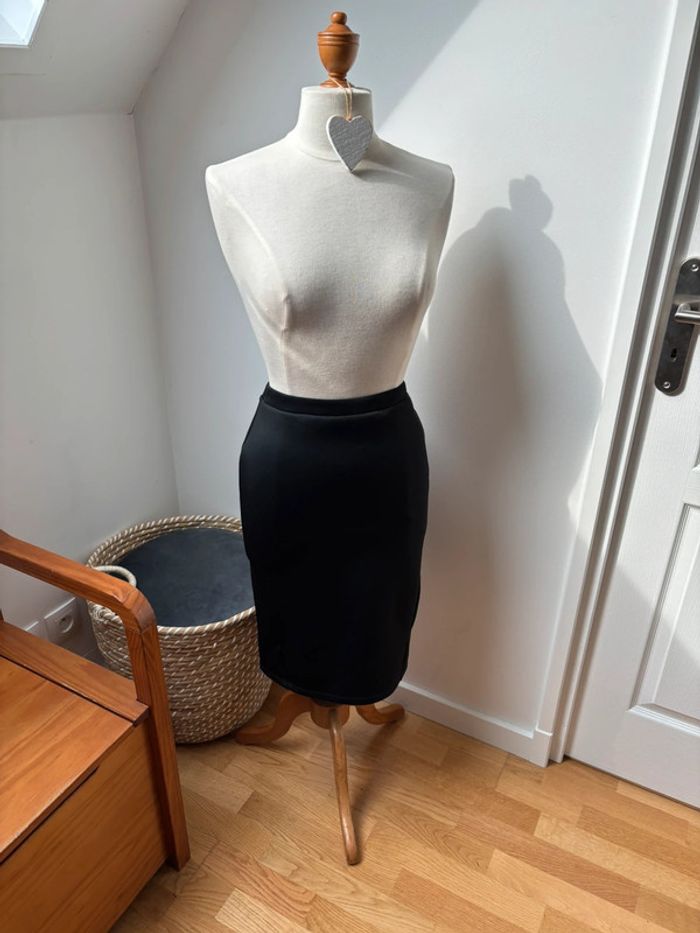 Jupe crayon noir - taille élastique - Promod - M