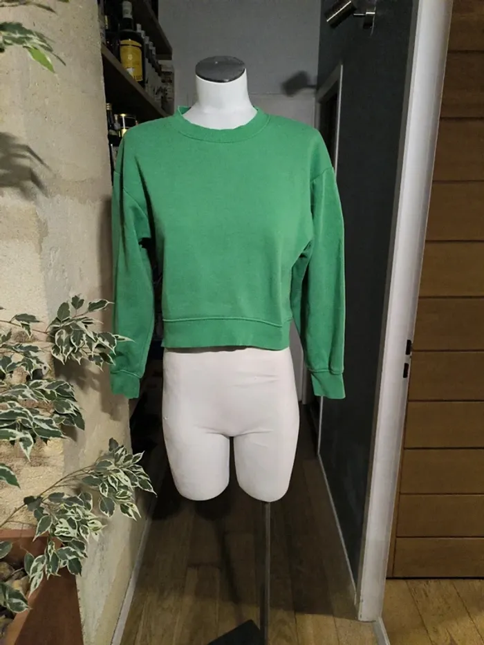 Pull court vert Zara taille S