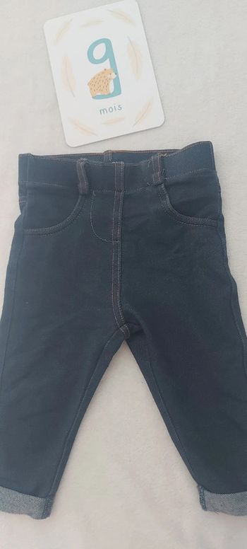 Pantalon leggings jeans bébé fille 9 mois