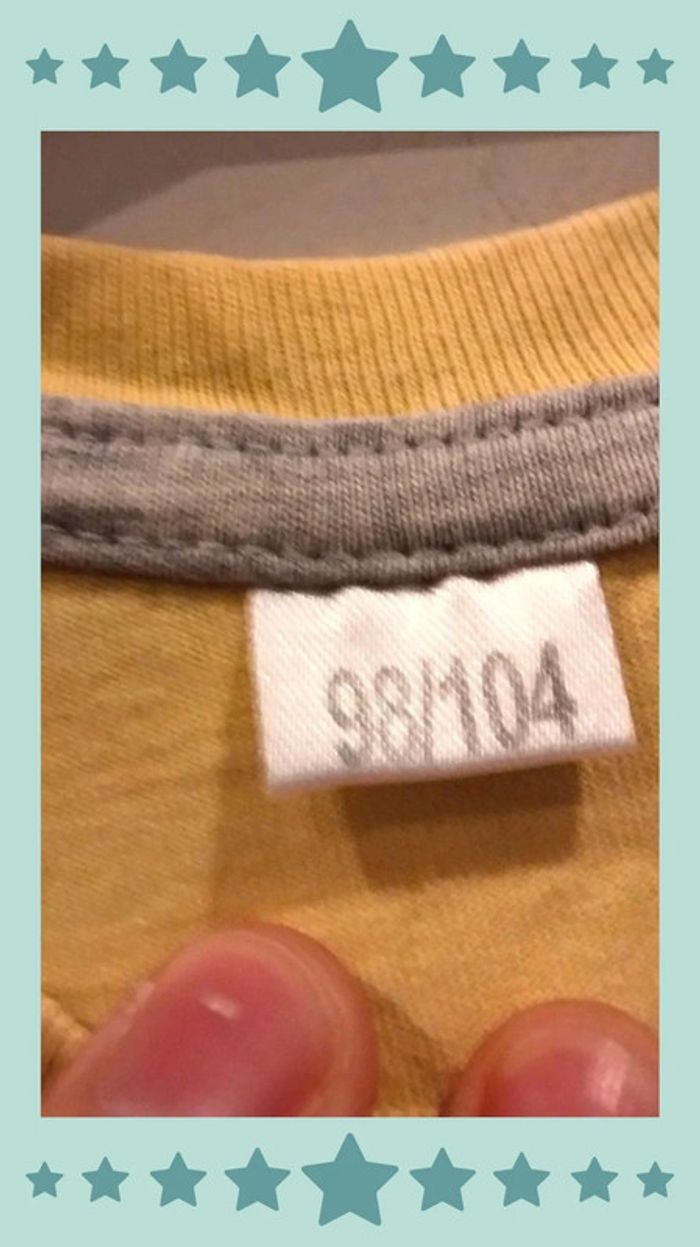 🍄 T-shirt sans manche 4 ans jaune - photo numéro 4