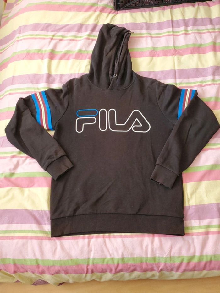 Sweat à capuche noir TS Fila - photo numéro 3