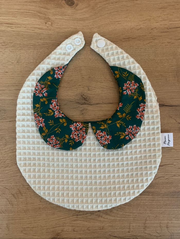 Bavoir bébé / enfant à col Claudine - photo numéro 2