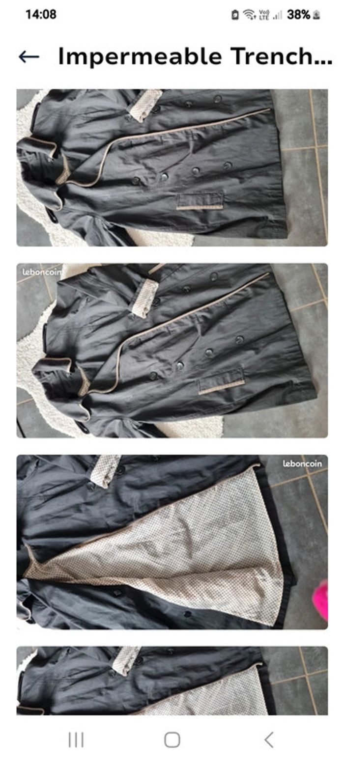 Trench imperméable T42 XL J RIU sympa - photo numéro 7