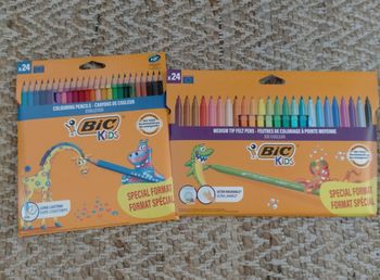 Lot feutres de coloriage et crayon de couleur Bic