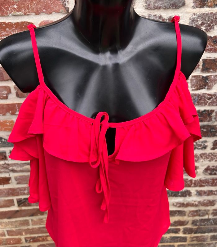 ❤️Blouse épaules dénudées à volants Taille 36 – Shein - photo numéro 4