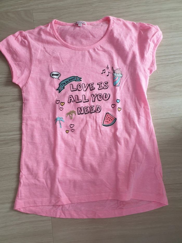 T-shirt fille 12 ans rose fluo